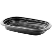 Anchor Packaging 16 oz MicroRaves Microwavable Take Out Container, 9" x 6", Black | 540/Case
