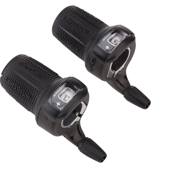 microSHIFT DS85 Twist Shifters for 9-Speed Double or Triple Shimano Compatible