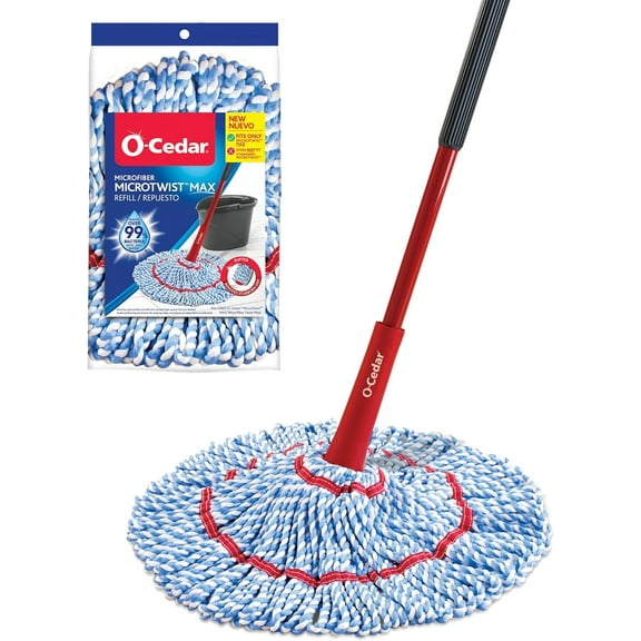 MicroTwist MAX Microfiber Twist Mop with 1 Extra Refill | Features Hands-Free Wringing | Extra Large 18-Inch Mop Head | Safe on All Floor Types