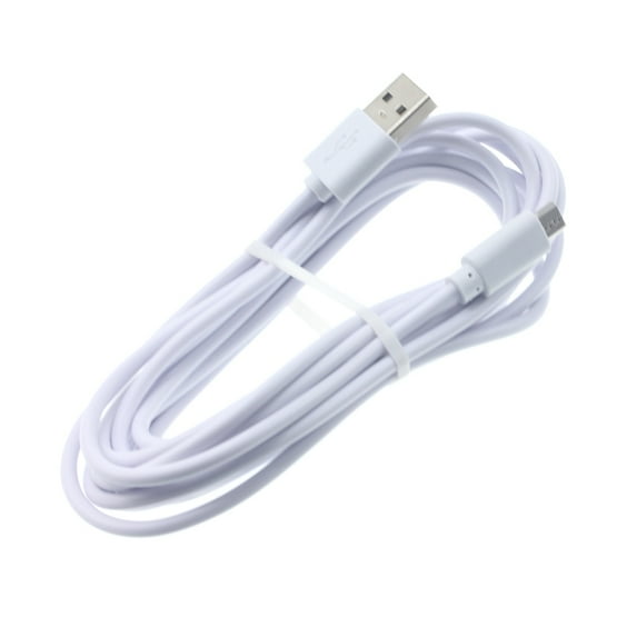 MicroUSB 10ft USB Cable Charger Cord Power Wire Long J4Q for Samsung Galaxy NotePRO 12.2 Note 4 3 Mega 2, J7, (2018) Refine, J5 J3 Emerge, (2018) Halo Alpha A6 - Verizon Ellipsis 8 HD