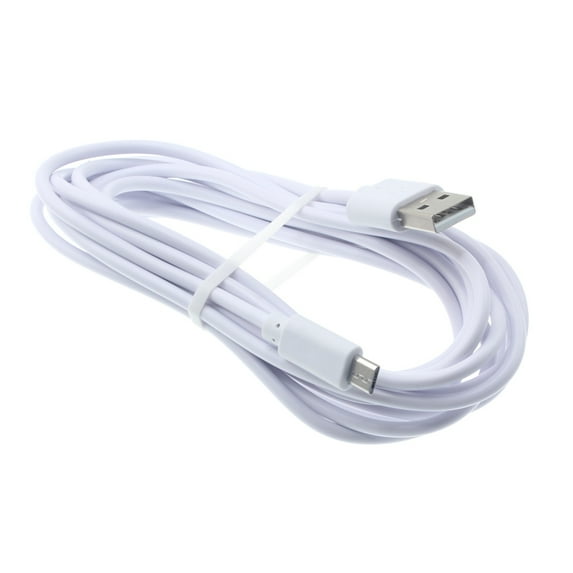 MicroUSB 10ft USB Cable Charger Cord Power Wire Long W1B for LG Stylo 3 Plus 2 Plus, G Pad 8.3 8.0 7.0 10.1 - Motorola Moto G6 Play e6 E5 Plus, Droid Turbo 2, E4 PLUS Play