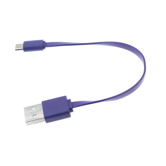 MicroUSB Short USB Cable Compatible With Amazon Fire 7 (9th Gen 2019) - Purple Charger Cord Power Wire