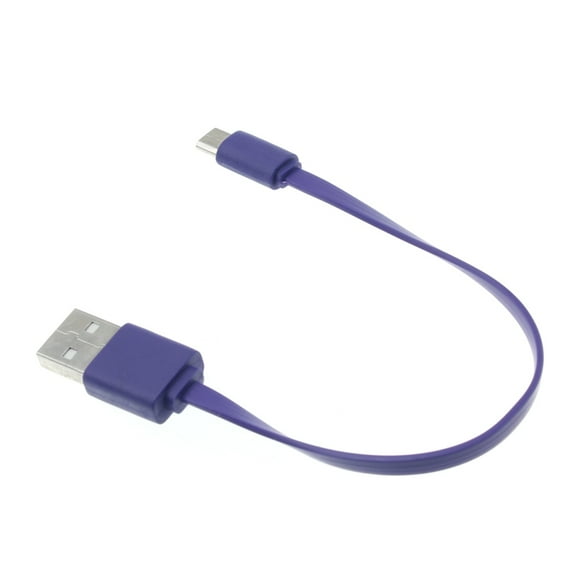 MicroUSB Short USB Cable for TCL A30 (A3) - Purple Charger Cord Power Wire Compatible With TCL A30 (A3)