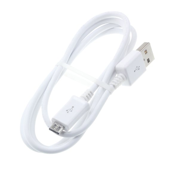 MicroUSB USB Cable for LG K8X, Tribute Monarch, Phoenix 5, Fortune 3, Aristo 5 - OEM Charger Cord Power Wire Sync Fast Charge White W2G