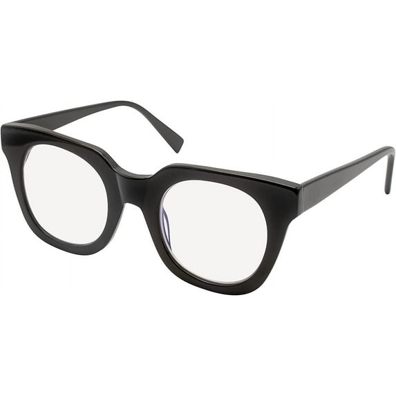 MicroVision Optical Lucinda Blue Light Readers, Shiny Black +3.00