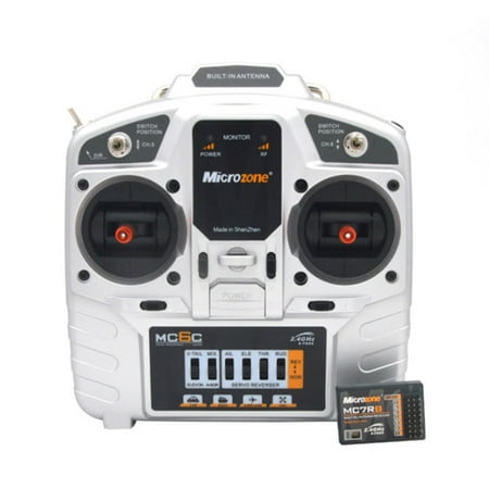 MicroZone MC6C 2.4G 6CH Remote Controller Mode 2 MC7RB Receiver System for SU27 RC Airplane Drone Multirotor Helicopter Car Boat