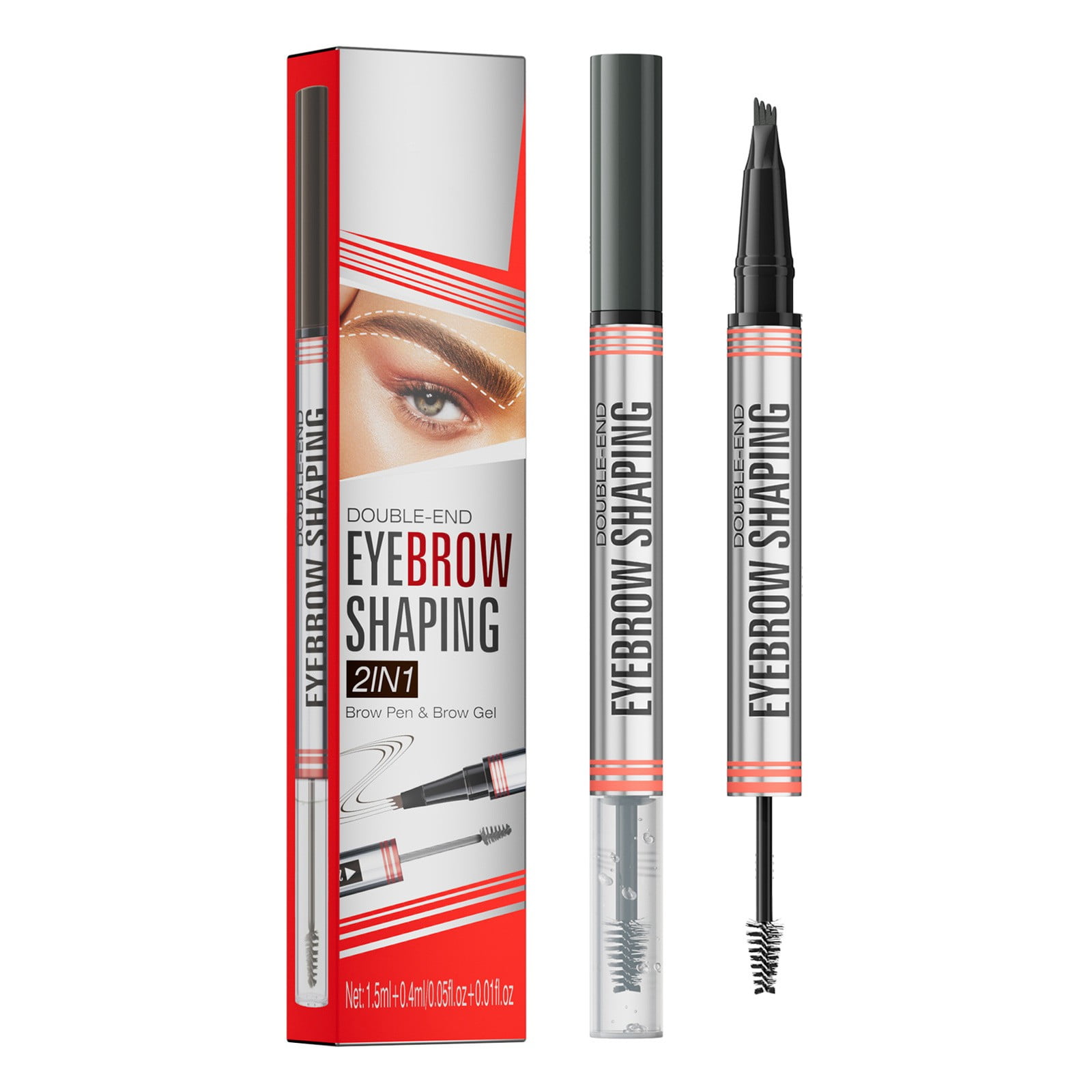 Microbalding 1.9ml Quad Tip Liquid Eyebrow Pen Smooth Long Lasting