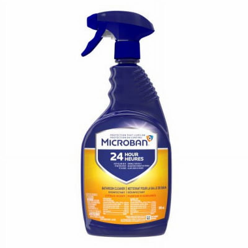 Microban 24 Hour Bathroom Cleaner and Sanitizing Spray Citrus Scent