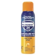 Microban 24 Hour Disinfectant Sanitizing Spray, Citrus Scent, 15 oz