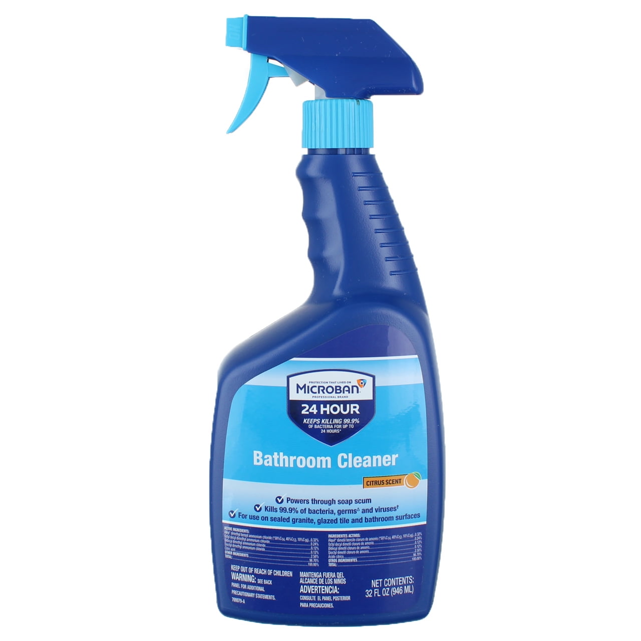 Microban Professional Brand Bathroom Cleaner, Citrus, 32 fl oz (2 pack