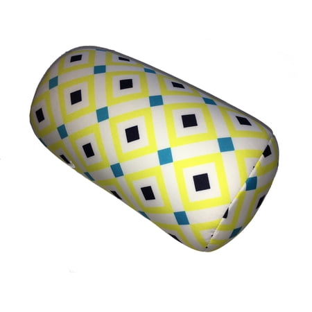 Microbead Bolster Cylindrical Roll Pillow -Yellow Diamond