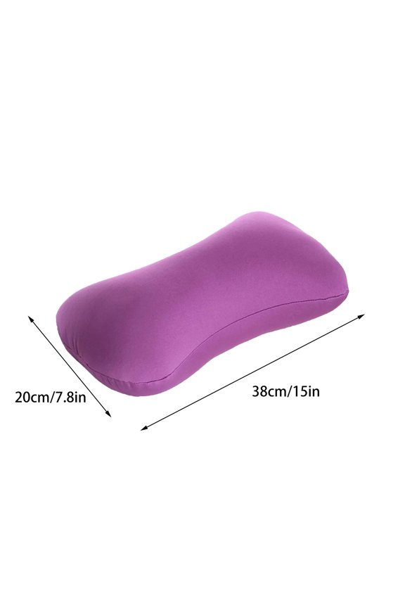 Microbead Bone Shaped Neck Support Pillow, Soft Tube Bolster Headrest Cushion, Portable Travel Car Neck Pillow, Comfort Foam Particle Sleeping Bolster Pillow, Multi-Scene Cushion,15×7.8 in,Black