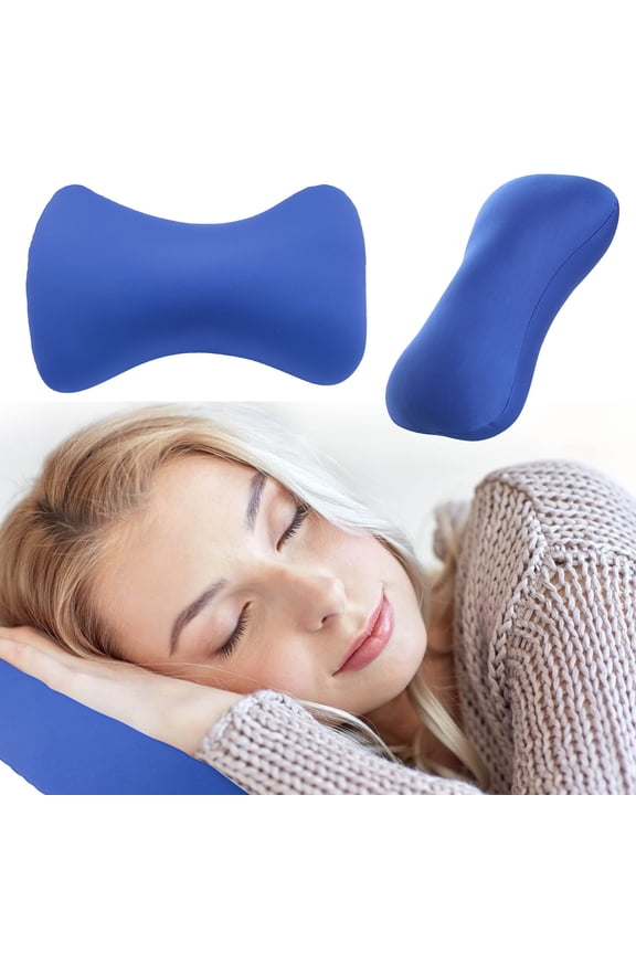 Microbead Roll Neck Pillow Mini Microbeads Bone Type Travel Pillow Soft Jelly C-ervical Pillow Cushion Back Head Neck Support Sleeping Throw Pillows for Home Sofa Bed