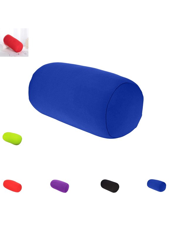 Microbead Roll Neck Support Pillow, Spandex Cover Travel Neck Cushion for Car, Office