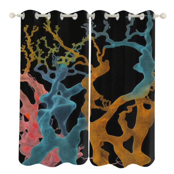 Microbial Art Print Sunshade Curtains Home Bedroom Living Room Dining ...