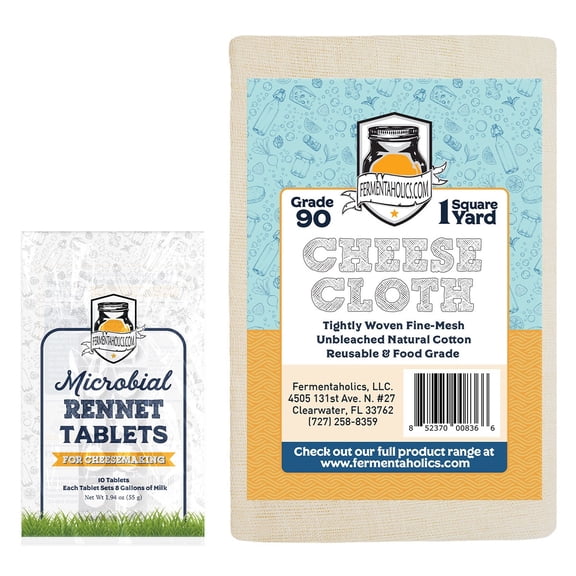 Microbial Rennet Tablets for Cheese Making | Vegetarian Milk Coagulant | Vegan Cheese Making