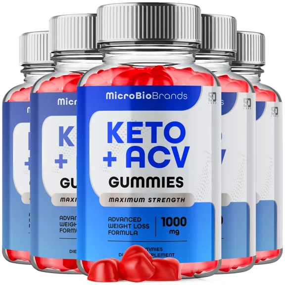 Microbio Keto ACV Gummies Maximum Strength Weight Loss Support (5 Pack)