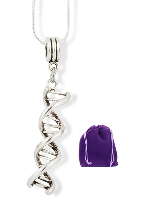 Microbiology Gifts | DNA Medical Necklace for Women and Men DNA Gifts that are Great Gifts for Science Lovers and Great Gifts for Science Teachers or Students that Love Biology Gifts or DNA Strands