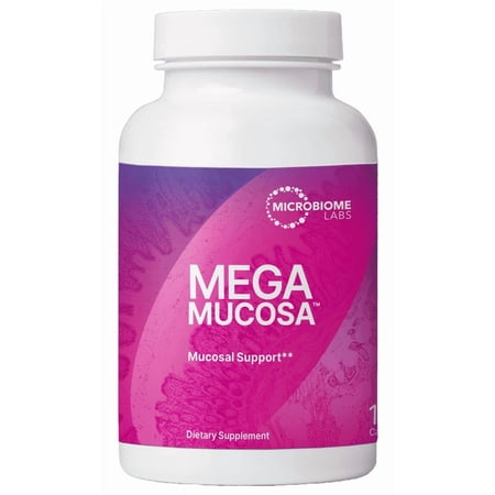 Microbiome Labs MegaMucosa - Amino Acids Supplement with Dairy-Free Immunoglobulins - Gut Health + Immune Support for Women & Men - for Complete Mucosal Support 180 Capsules