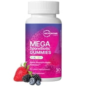 Microbiome Labs MegaSporeBiotic Kids Probiotic - Spore Based Gummy Probiotics for Kids - Supports Gut Health & Immunity with Bacillus Probiotic Blend - Berry Flavored 30 Gummies