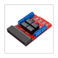 Microbit 4 Channel Relay Module Shield 5V High Trigger Programming