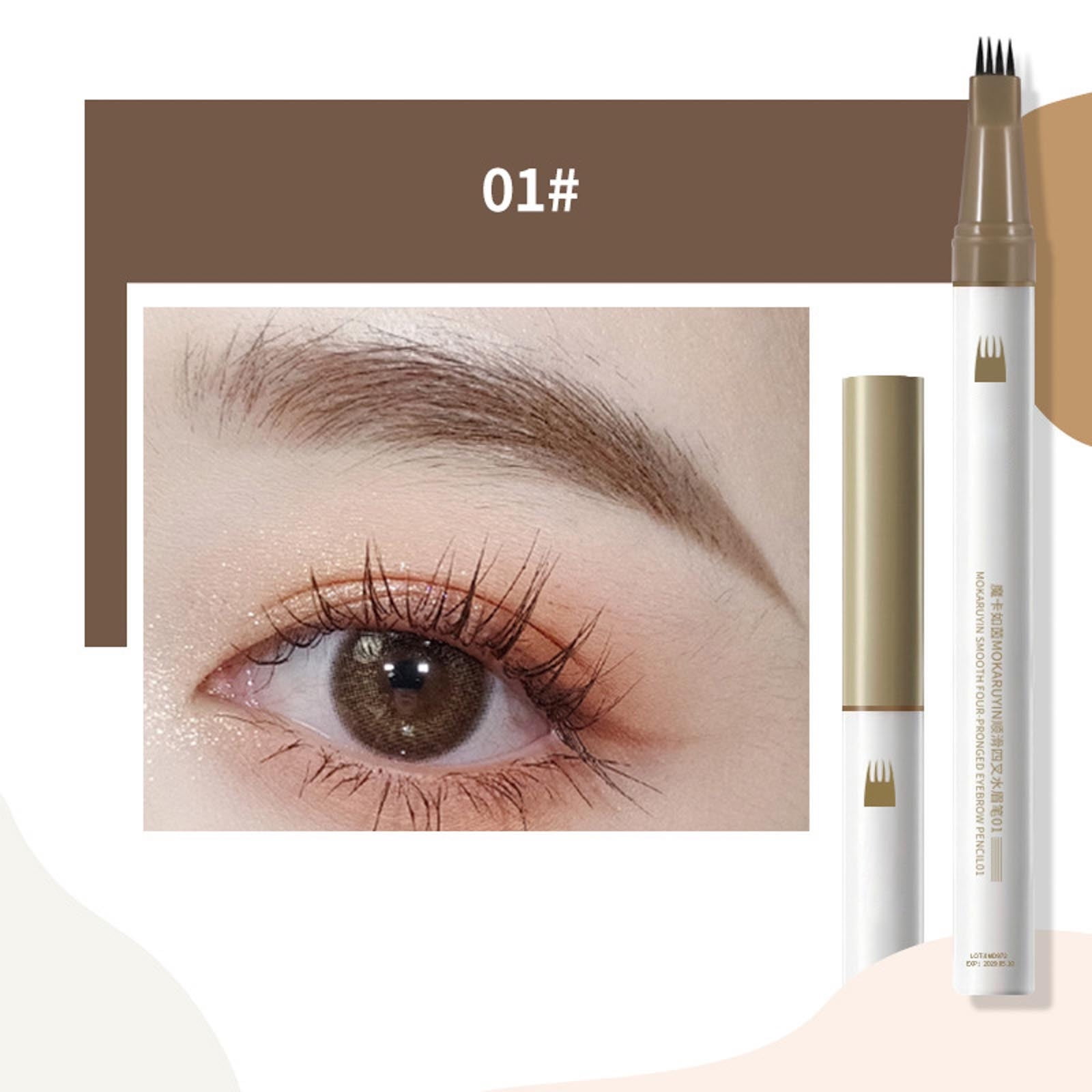 Microblading Eyebrow Pen 2024 Upgraded 3D 4 Tip Eyebrow Pencil Natural