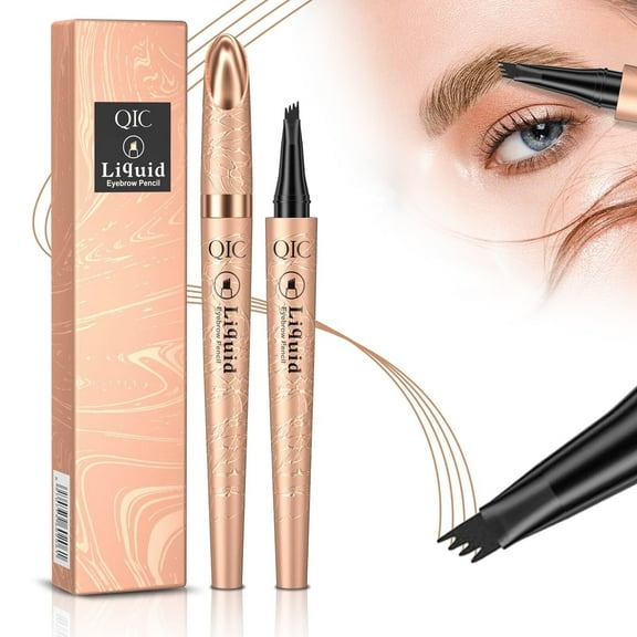 Microblading Eyebrow Pen,2024 Upgraded 3D Waterproof Microblading Eyebrow Pencil,4-Tip Eyebrow Pencil, Natural Makeup Long-Lasting Fine Stroke Magic Eyebrow Pencil,Light Brown
