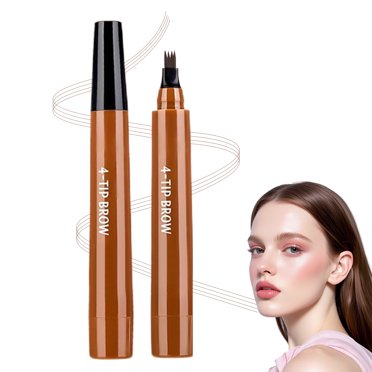 2-in-1 Microblading Eyebrow Pen – Waterproof Fork Tip & Long-Lasting Liner Pencil