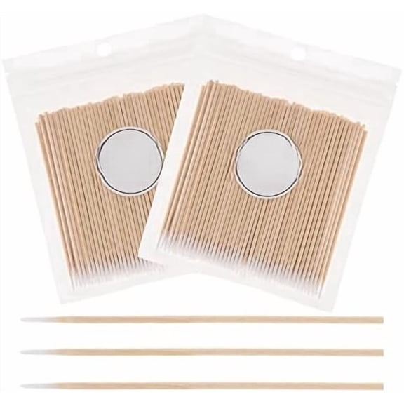Microblading Pointed Swab, Microblading Supplies, 600 count, 4Inch | Tipped Applicators with Wooden Stick, Pointed Swabs, Pointy Buds, Precision Sticks for Makeup