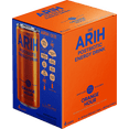 thumbnail image 1 of ARIH Postbiotic Energy Drink, Zero Sugar Clean Energy Drink with 100mg Natural Caffeine, Orange Hour, 12 fl oz, 4 Pack, 1 of 7