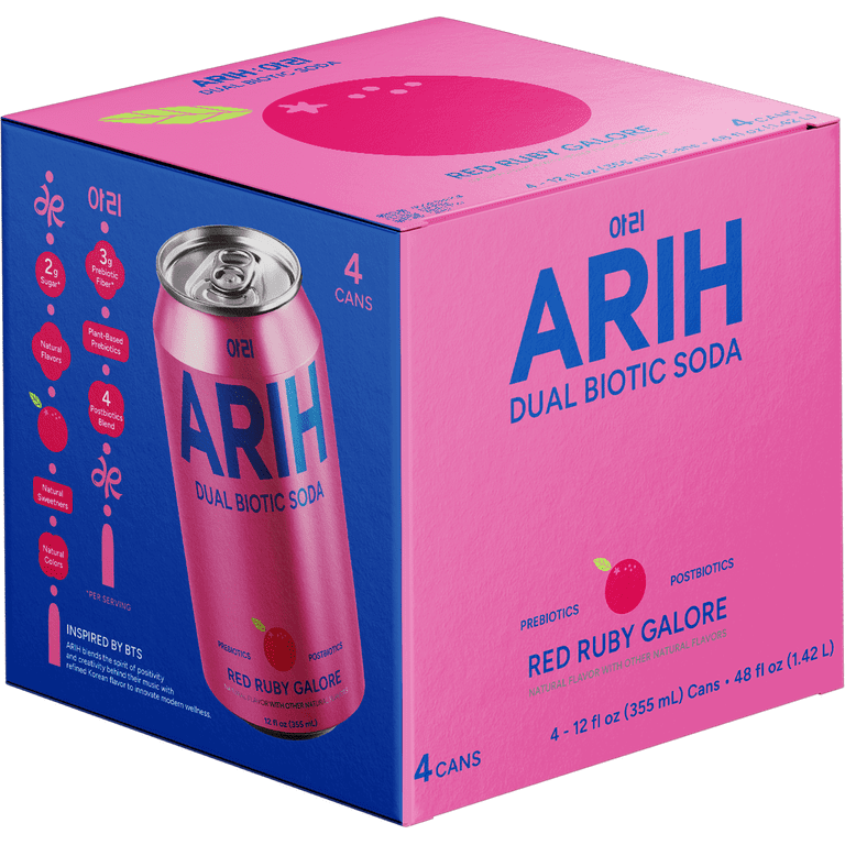 ARIH Dual Biotic Soda, Functional Prebiotic and Postbiotic Soda