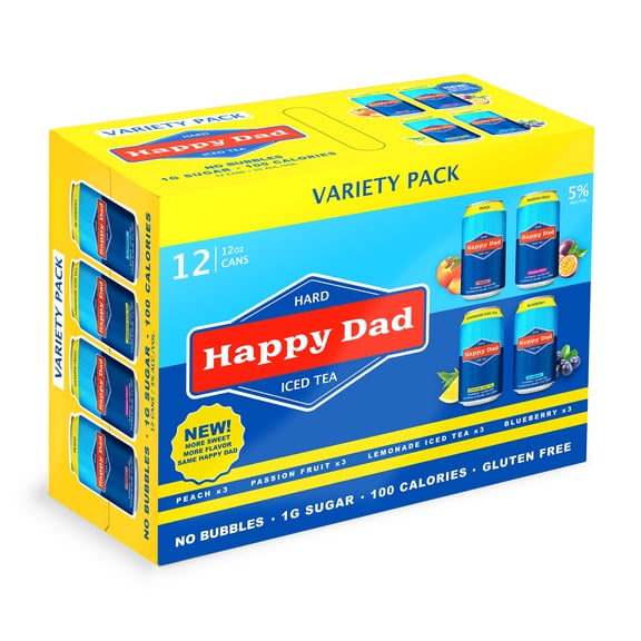 Microbreweries Happy Dad Hard Tea Variety Pack 12/12c