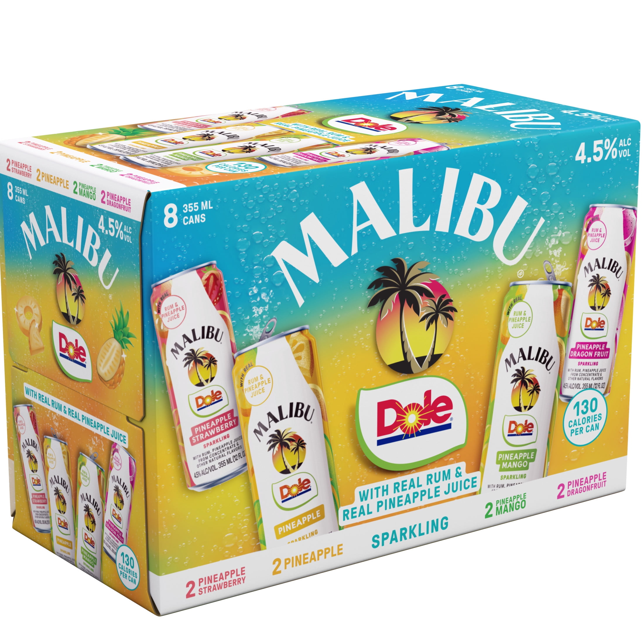 【MALIBU1126◡̈⃝♥︎】他の方の購入はご遠慮ください。 Malibu Dole Ready to Drink Variety 8 Pack, 12 oz Cans, 4.5% ABV