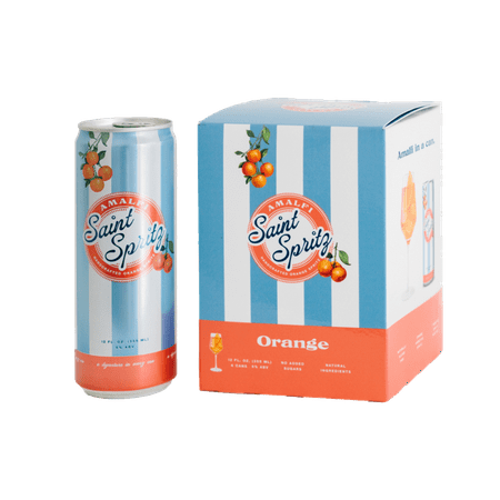 Saint Spritz Amalfi Orange, 12 fl oz, 4 Pack Cans, 5% ABV