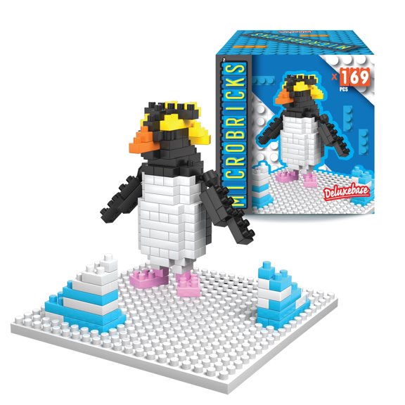 Microbricks Penguin by Deluxebase | Ocean-Themed 3D Mini Blocks Puzzle, Fun Educational Toy