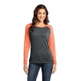 thumbnail image 1 of District Women's Juniors Microburn Long Sleeve Raglan T-Shirt DT262, 1 of 2