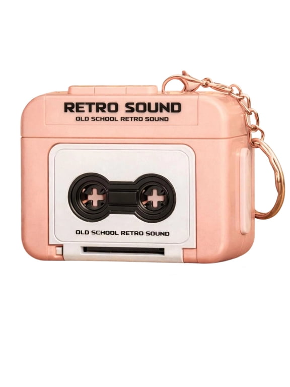 Microcassette Player,Vintage Tape Recorder Couple Gift,Portable Micro Retro Sound Keychain Tape,Plastic Vintage Tape Recorder Couple Keychain Mini Recordable for Backpacks,Handbags
