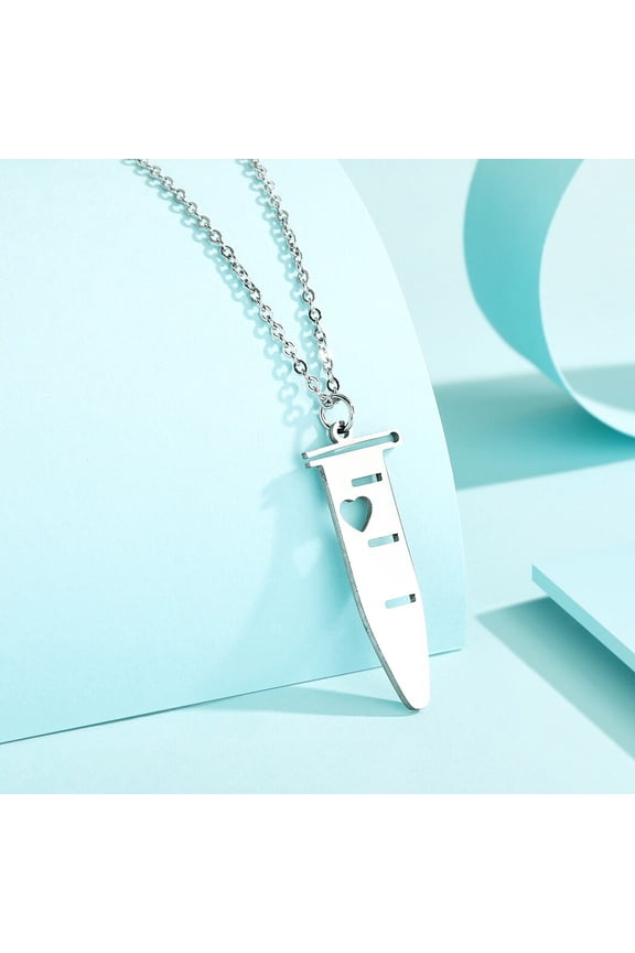 Microcentrifuge Test Tube Heart Biology Necklace Science Teacher Gift Eppie Jewelry