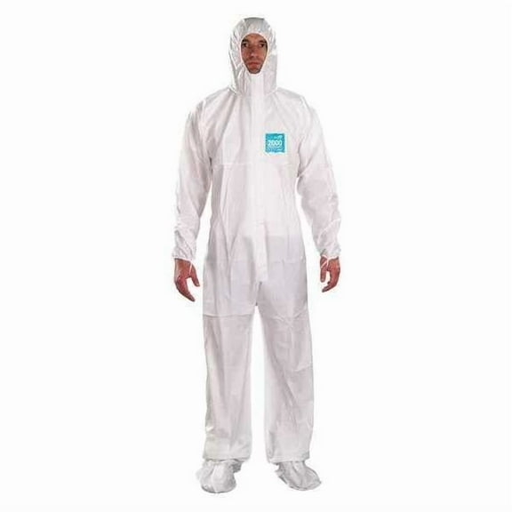 Microchem Hooded Coverall,Bound,Booted,2XL,PK25 WH20-B-92-107-06