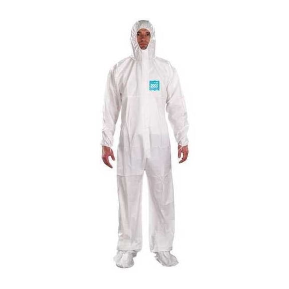 Microchem Hooded Coverall,Bound,Booted,L,PK25 WH20-B-92-107-04