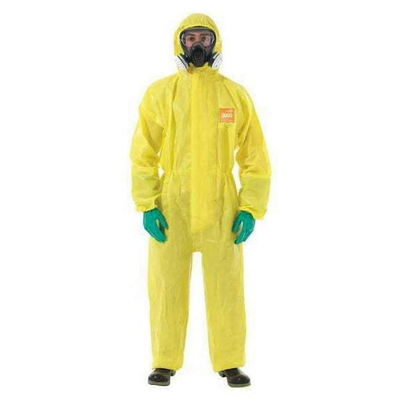 Microchem Coveralls,S,Yellow,Non-Woven Lam,PK6 YE30-W-92-111-02