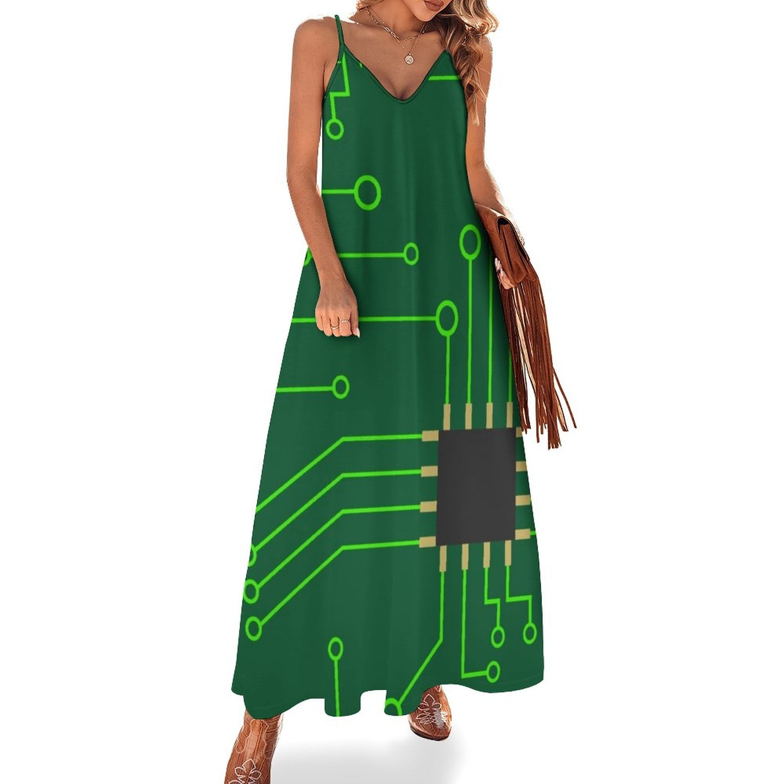 Microchip Digital Art PCB Sleeveless Dress women's clothing summer 2024