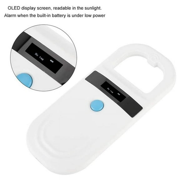 Microchips Reader RFID 134.2 Khz, ID Microchips Scanner with 0.91 Inch High Brightness OLED Display for Animal Tracking