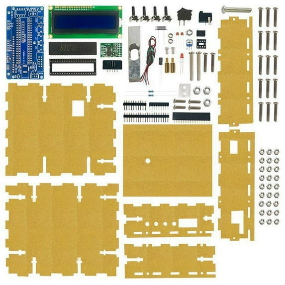 Microcontroller Electronic Scale DIY Kit with Bracket Load Cell Circuit Experiments Parts Self Assembled Circuit Board