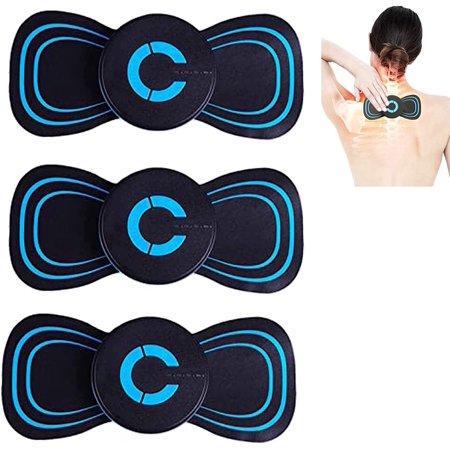 Microcurrent EMS Mini Massage Device, EMS Bioelectric Acupoints Massager, EMS Microcurrent Mini Massage Device, Cordless Portable Mini Electric EMS Neck Massager for Pain Relief (3pcs)