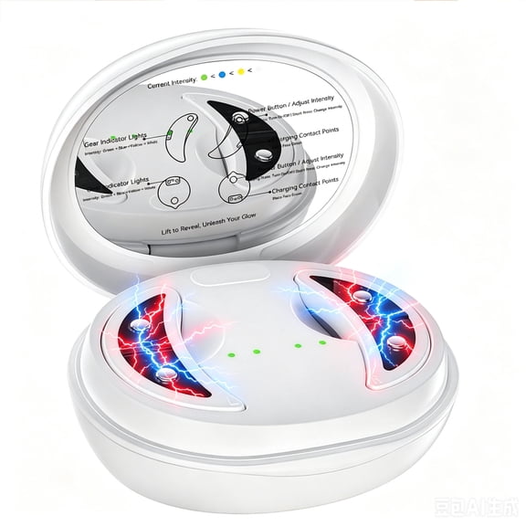 DREAMSOME Microcurrent Eye Device, Red Light Eye Massager Eye Beauty Artifact Reduce Dark Circles and Eye Bags, 2 Pack