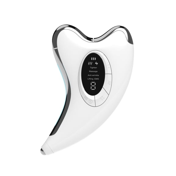 Microcurrent Face Massager Gua Sha Board, Constant Temperature Beauty Device For Lifting And Tightening, LED Light Therapy Tool For Neck And Face Care