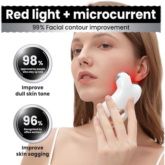 Microcurrent Facial Device,Latest Red Light TechnologyEnhances The Ability to Lift The Face and Tighten The SkinFacial Wrinkle EquipmentSmart Photon Micro-Current Device, Model:EP-300.