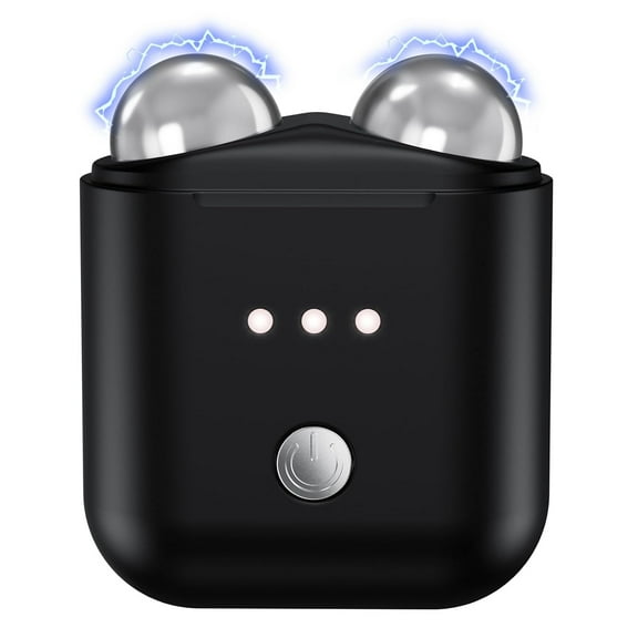 Microcurrent Facial Device, Mini Microcurrent Face Lift Device for Face Lifting and Facial Sculpting, Portable Facial Roller Massager Tool for Man and Woman, Black