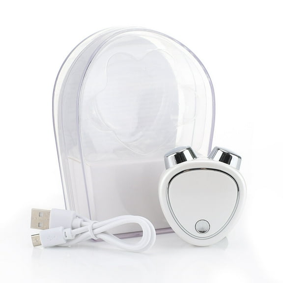 Microcurrent-Facial-Device,Mini Portable Face Massager Roller for Face Lift,Wrinkle Removal,Anti Aging,Skin Rejuvenation,White